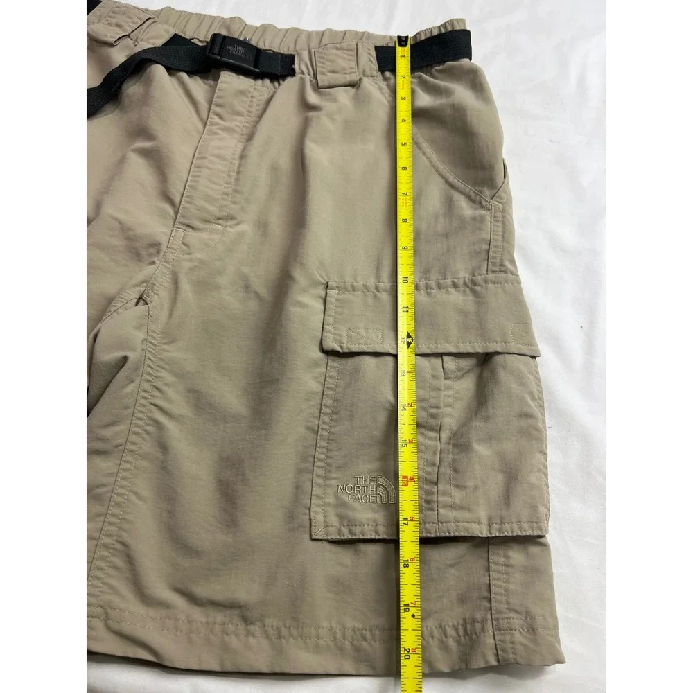 The‎ North Face Cargo Shorts Mens Large Tan Belted Hiking Outdoor Gorpcore E7